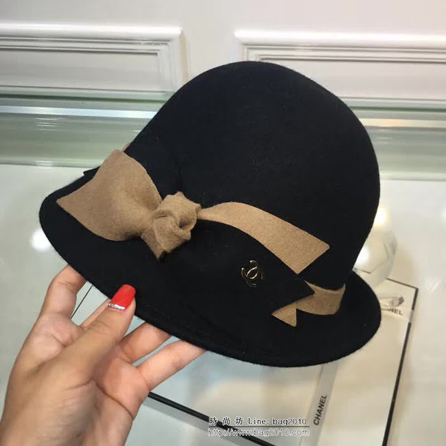 CHANEL香奈兒 2018秋冬新款 時尚百搭羊絨圓頂禮帽 LLWJ5788